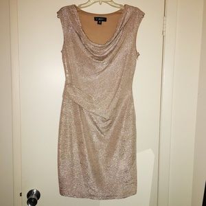 Champagne gold cocktail dress